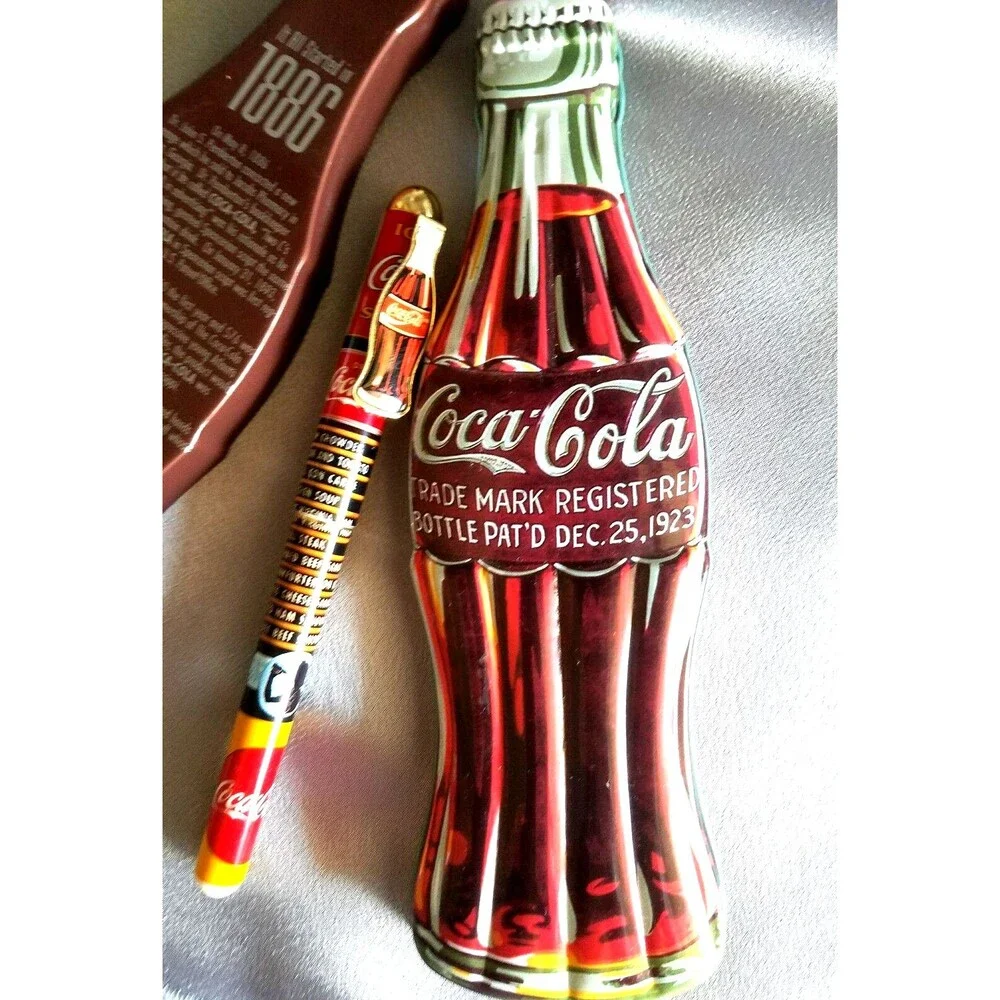 Vintage Coca Cola Roller Ball Pen in Tin box 1996 commemorative